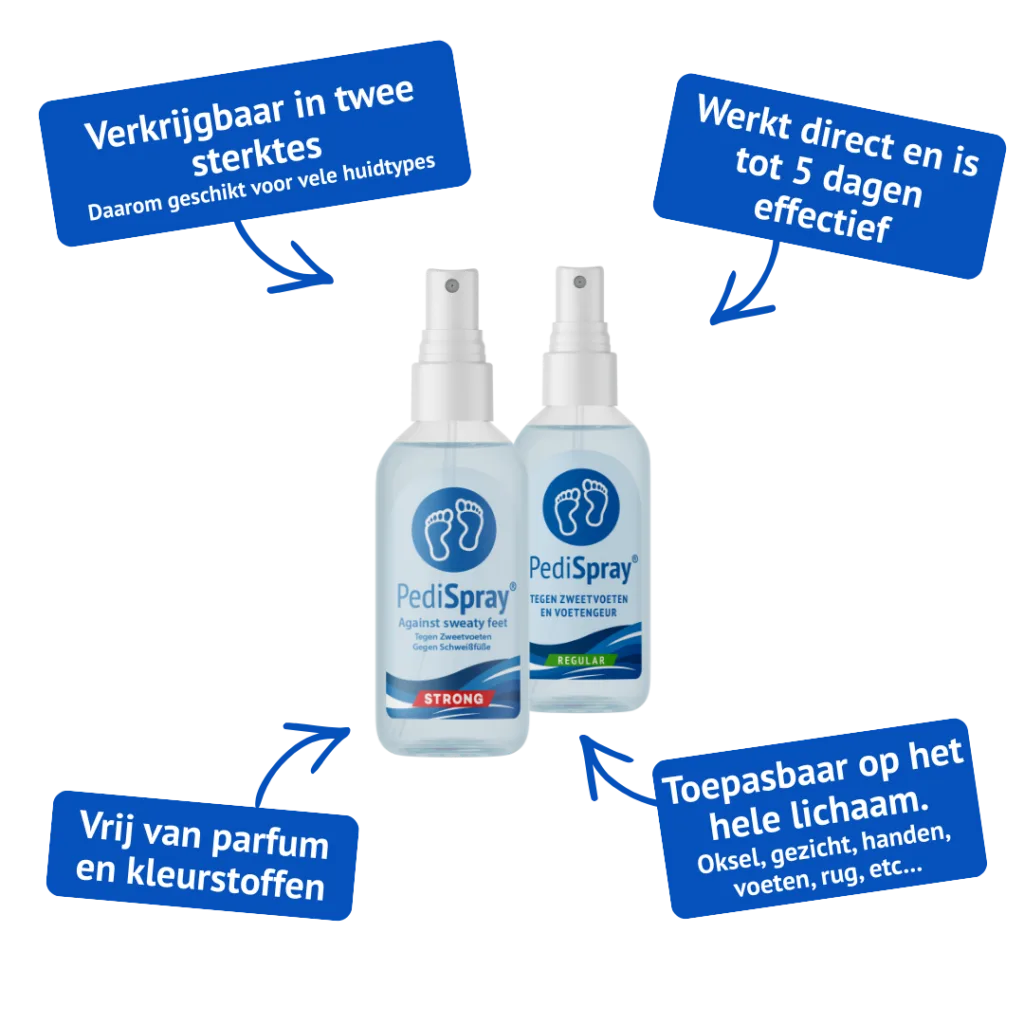 PediSpray® en pies secos: reducción de la sudoración y desinfección de la piel