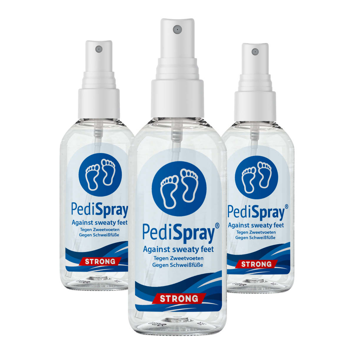 PediSpray Strong paquete de 3 | Spray antitranspirante extra fuerte para pies